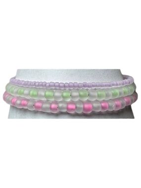 Glow in dark bracelet handmade memory wire one size fits most